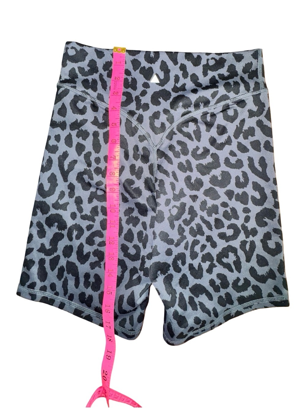 Balance Athletica Gray Leopard Print High-Waist Performance Shorts - Picture 6 of 10